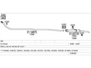 MTS C260250006151 išmetimo sistema 
 Išmetimo sistema -> Išmetimo sistema, visa