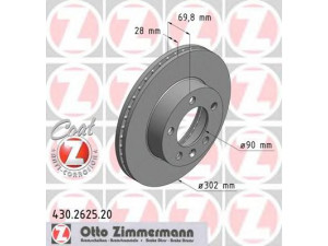 ZIMMERMANN 430.2625.20 stabdžių diskas 
 Dviratė transporto priemonės -> Stabdžių sistema -> Stabdžių diskai / priedai
4020600Q0G, 4419359, 8200 688 880