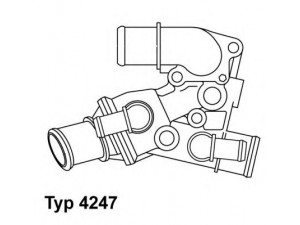 WAHLER 4247.80D termostatas, aušinimo skystis 
 Aušinimo sistema -> Termostatas/tarpiklis -> Thermostat
4646 6123