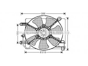 AVA QUALITY COOLING DW7515 ventiliatorius, radiatoriaus 
 Aušinimo sistema -> Radiatoriaus ventiliatorius
96314166