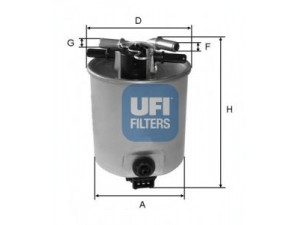 UFI 24.025.01 kuro filtras 
 Filtrai -> Kuro filtras
16400-JD52C, 16400-JX52B, 16400-JX52C