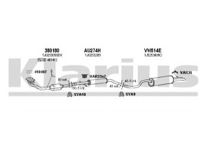 KLARIUS 931160U išmetimo sistema 
 Išmetimo sistema -> Išmetimo sistema, visa