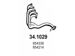 ASSO 34.1029 išleidimo kolektorius 
 Išmetimo sistema -> Išmetimo vamzdžiai
854214, 854338, 854339