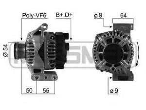 ERA 210465 kintamosios srovės generatorius 
 Elektros įranga -> Kint. sr. generatorius/dalys -> Kintamosios srovės generatorius
51784841, 55185075, 12 04 432, 13 117 278