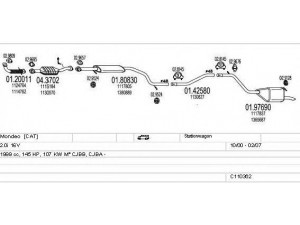 MTS C110362003330 išmetimo sistema 
 Išmetimo sistema -> Išmetimo sistema, visa