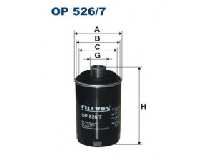 FILTRON OP526/7 alyvos filtras 
 Techninės priežiūros dalys -> Techninės priežiūros intervalai
06H115403, 06H115561, 06J 115 403 J