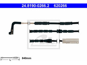 ATE 24.8190-0266.2 įspėjimo kontaktas, stabdžių trinkelių susidėvėjimas 
 Stabdžių sistema -> Susidėvėjimo indikatorius, stabdžių trinkelės
34 35 6 764 851, 34 35 6 777 650