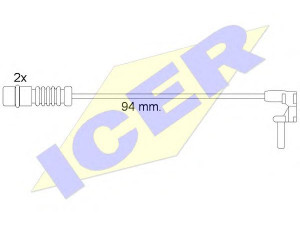 ICER 610056 E C įspėjimo kontaktas, stabdžių trinkelių susidėvėjimas 
 Stabdžių sistema -> Susidėvėjimo indikatorius, stabdžių trinkelės
000 540 02 17, 123 540 00 17, 126 540 20 17