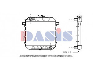 AKS DASIS 150080N radiatorius, variklio aušinimas 
 Aušinimo sistema -> Radiatorius/alyvos aušintuvas -> Radiatorius/dalys
1302118, 1302126, 90027819