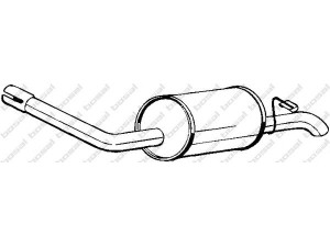 BOSAL 154-933 galinis duslintuvas 
 Išmetimo sistema -> Duslintuvas
5023345, 6156606, 6156607, 6164160