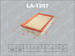 LYNXauto LA-1207 oro filtras 
 Filtrai -> Oro filtras
112 094 01 04, 112 094 02 04, A 112 094 01 04