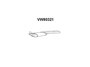 VENEPORTE VW80321 galinis duslintuvas 
 Išmetimo sistema -> Duslintuvas
1H5253609AD