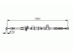 BOSCH 1 987 482 400 trosas, stovėjimo stabdys 
 Stabdžių sistema -> Valdymo svirtys/trosai
MR475556