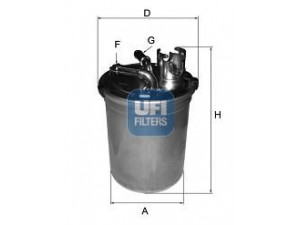 UFI 24.451.00 kuro filtras 
 Techninės priežiūros dalys -> Papildomas remontas
8E0127401, 8E0127401D, 8E0127435A