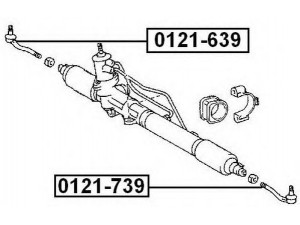 ASVA 0121-639 skersinės vairo trauklės galas 
 Vairavimas -> Vairo mechanizmo sujungimai
45046-39335