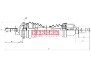 KAMOKA CT1138936A kardaninis velenas 
 Ratų pavara -> Kardaninis velenas
32723C, 32724C