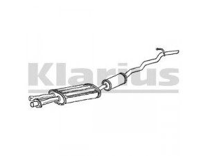KLARIUS 270438 galinis duslintuvas 
 Išmetimo sistema -> Duslintuvas
3662540, 3955369