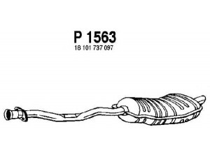 FENNO P1563 galinis duslintuvas 
 Išmetimo sistema -> Duslintuvas
18101723610, 18101737097