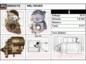 DELCO REMY DRS0076 starteris 
 Elektros įranga -> Starterio sistema -> Starteris
NAD101320