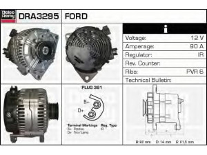 DELCO REMY DRA3295 kintamosios srovės generatorius 
 Elektros įranga -> Kint. sr. generatorius/dalys -> Kintamosios srovės generatorius
5028055, 93BB-10300-AE, 93BB-10300-AG