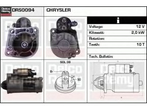 DELCO REMY DRS0094 starteris 
 Elektros įranga -> Starterio sistema -> Starteris
04727313AA, 04727313AB, M2T88471