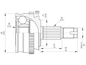 OPEN PARTS CVJ5186.10 jungčių komplektas, kardaninis velenas 
 Ratų pavara -> Sujungimai/komplektas
00071781824, 0007770910, 0046307105