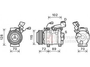 VAN WEZEL 2500K270 kompresorius, oro kondicionierius 
 Oro kondicionavimas -> Kompresorius/dalys
38810-R06-G01