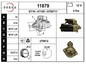 EAI 11879 starteris 
 Elektros įranga -> Starterio sistema -> Starteris
2810008010, 281000B010, 281000B020