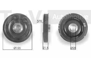 TREVI AUTOMOTIVE PC1035 skriemulys, alkūninis velenas 
 Diržinė pavara -> Dirželio skriemulys
A1660300303