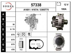 EAI 57338 kintamosios srovės generatorius
A6461540102, A6461541102