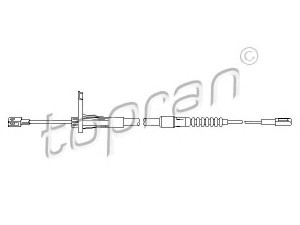 TOPRAN 401 653 trosas, darbinis stabdys 
 Stabdžių sistema -> Valdymo svirtys/trosai
220 420 27 85