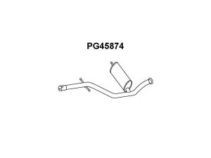 VENEPORTE PG45874 priekinis duslintuvas 
 Išmetimo sistema -> Duslintuvas
1705TA, 1706C1, 9677961880