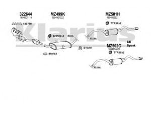 KLARIUS 600618U išmetimo sistema 
 Išmetimo sistema -> Išmetimo sistema, visa