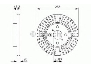 BOSCH 0 986 479 927 stabdžių diskas 
 Dviratė transporto priemonės -> Stabdžių sistema -> Stabdžių diskai / priedai
43512 0D050, 43512 0D059, 43512 17120