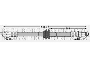 BORG & BECK BBH6924 stabdžių žarnelė 
 Stabdžių sistema -> Stabdžių žarnelės
34301166118