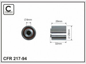 CAFFARO 217-94 kreipiantysis skriemulys, paskirstymo diržas 
 Diržinė pavara -> Paskirstymo diržas/komplektas -> Laisvasis/kreipiamasis skriemulys
028109244B, 28109244, 1005120, 1762232