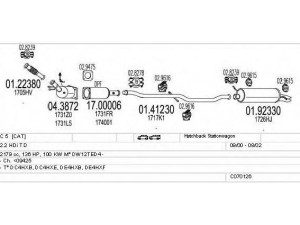 MTS C070126001053 išmetimo sistema 
 Išmetimo sistema -> Išmetimo sistema, visa