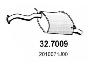 ASSO 32.7009 galinis duslintuvas 
 Išmetimo sistema -> Duslintuvas
2010071J00, 2010071J00KE, 2010071J01