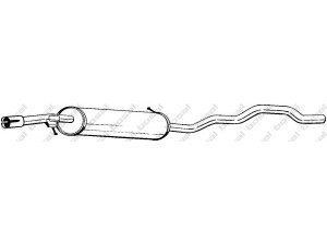 BOSAL 285-517 vidurinis duslintuvas 
 Išmetimo sistema -> Duslintuvas
1206013, 7411717, 7M0 253 409 H