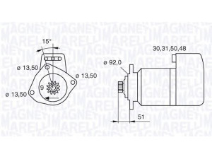 MAGNETI MARELLI 063524160020 starteris 
 Elektros įranga -> Starterio sistema -> Starteris
1516707R, 51 26201 7092, 51 26201 7109