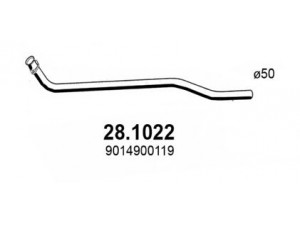 ASSO 28.1022 išleidimo kolektorius 
 Išmetimo sistema -> Išmetimo vamzdžiai
9014900119, 9014900401