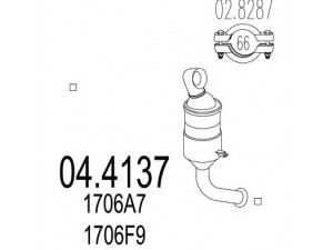 MTS 04.4137 katalizatoriaus keitiklis 
 Išmetimo sistema -> Katalizatoriaus keitiklis
1706A7, 1706F9