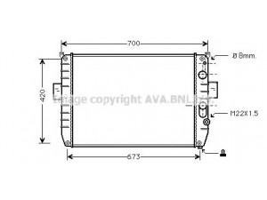 AVA QUALITY COOLING IV2050 radiatorius, variklio aušinimas 
 Aušinimo sistema -> Radiatorius/alyvos aušintuvas -> Radiatorius/dalys
93818439, 93822682
