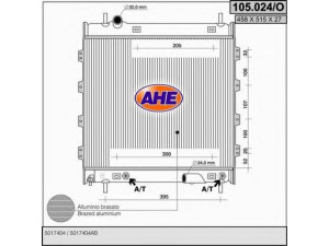 AHE 105.024/O radiatorius, variklio aušinimas
00K05073578AB