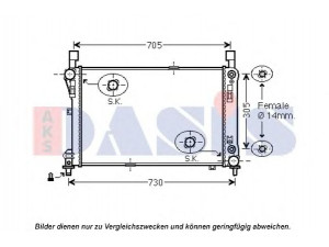 AKS DASIS 120103N radiatorius, variklio aušinimas 
 Aušinimo sistema -> Radiatorius/alyvos aušintuvas -> Radiatorius/dalys
1715000003, A1715000003