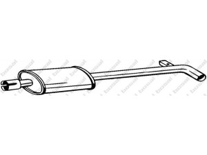 BOSAL 200-019 vidurinis duslintuvas 
 Išmetimo sistema -> Duslintuvas
82.00.385.675, 82.00.385.677