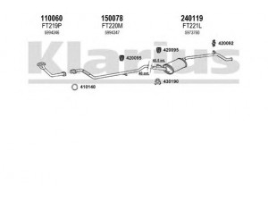 KLARIUS 330118E išmetimo sistema 
 Išmetimo sistema -> Išmetimo sistema, visa