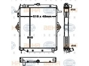 HELLA 8MK 376 750-391 radiatorius, variklio aušinimas 
 Aušinimo sistema -> Radiatorius/alyvos aušintuvas -> Radiatorius/dalys
16400-17071, 16400-17300