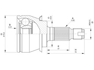 OPEN PARTS CVJ5488.10 jungčių komplektas, kardaninis velenas 
 Ratų pavara -> Sujungimai/komplektas
31607518237, 31607518238, 31607518248
