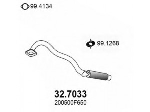 ASSO 32.7033 galinis duslintuvas 
 Išmetimo sistema -> Duslintuvas
1953184, 1958434, 1960319, 1962774